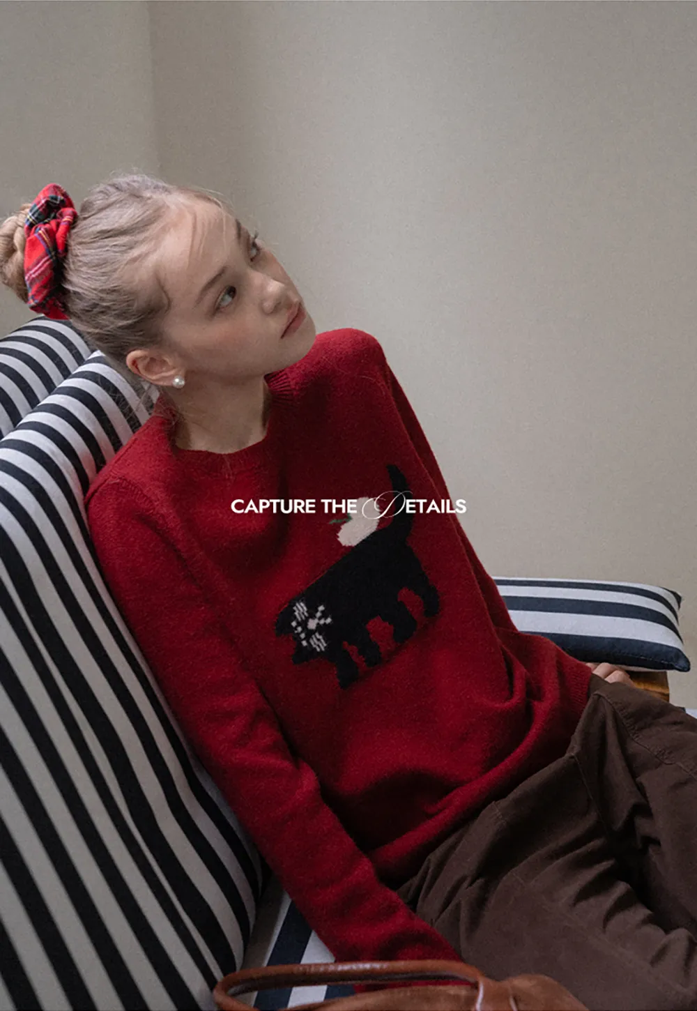 Cat Pattern Knit Sweater