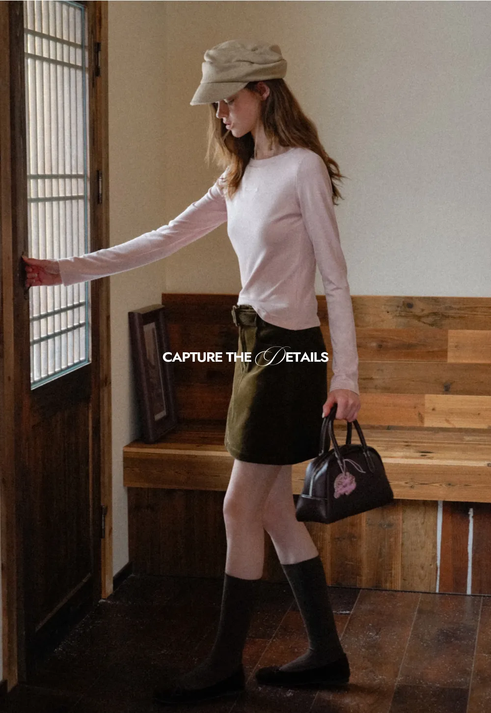 Structured Wool Blend Newsboy Cap