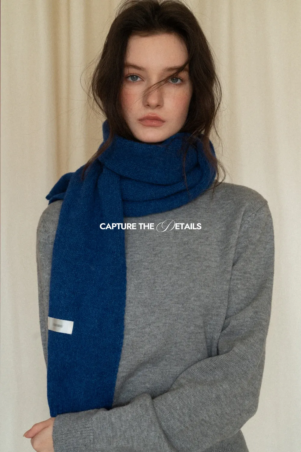 Warm Solid Long Knit Scarf