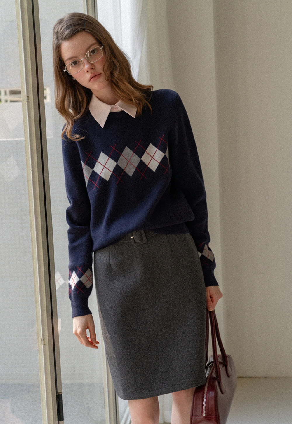 Casual Halter Short Vest with Line-Textured Collar