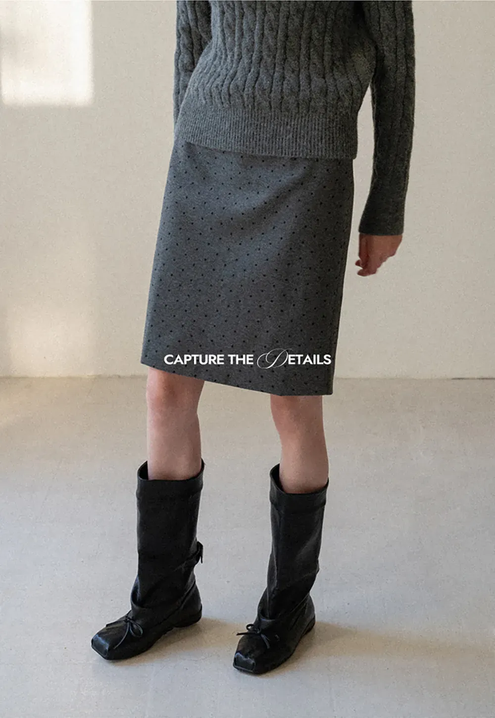 Polka Dot A-Line Mini Skirt