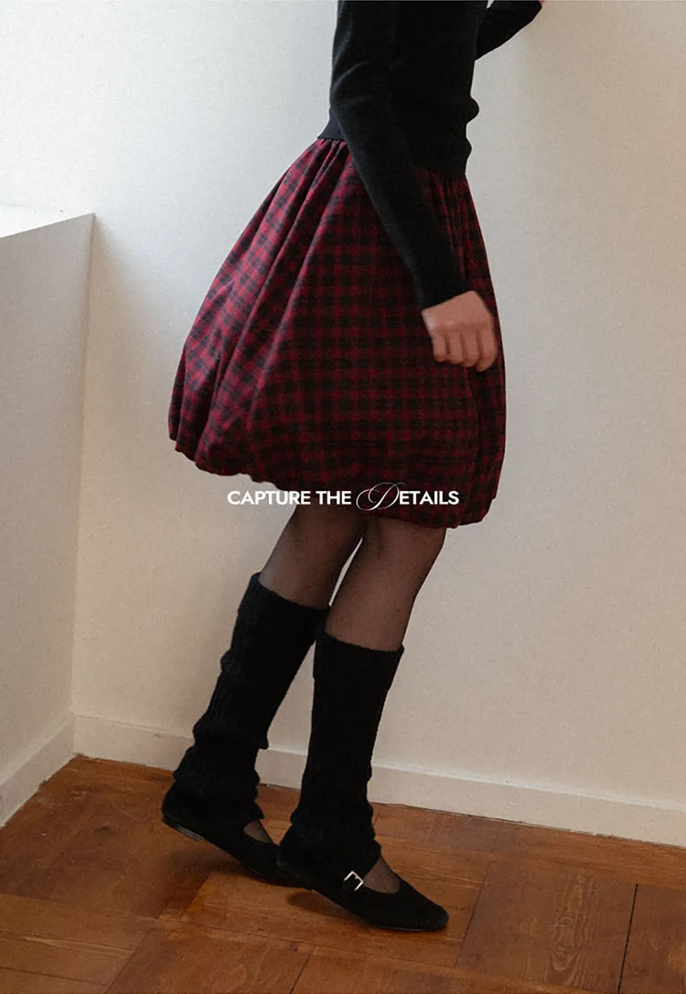 Bubble Hem Mini Skirt