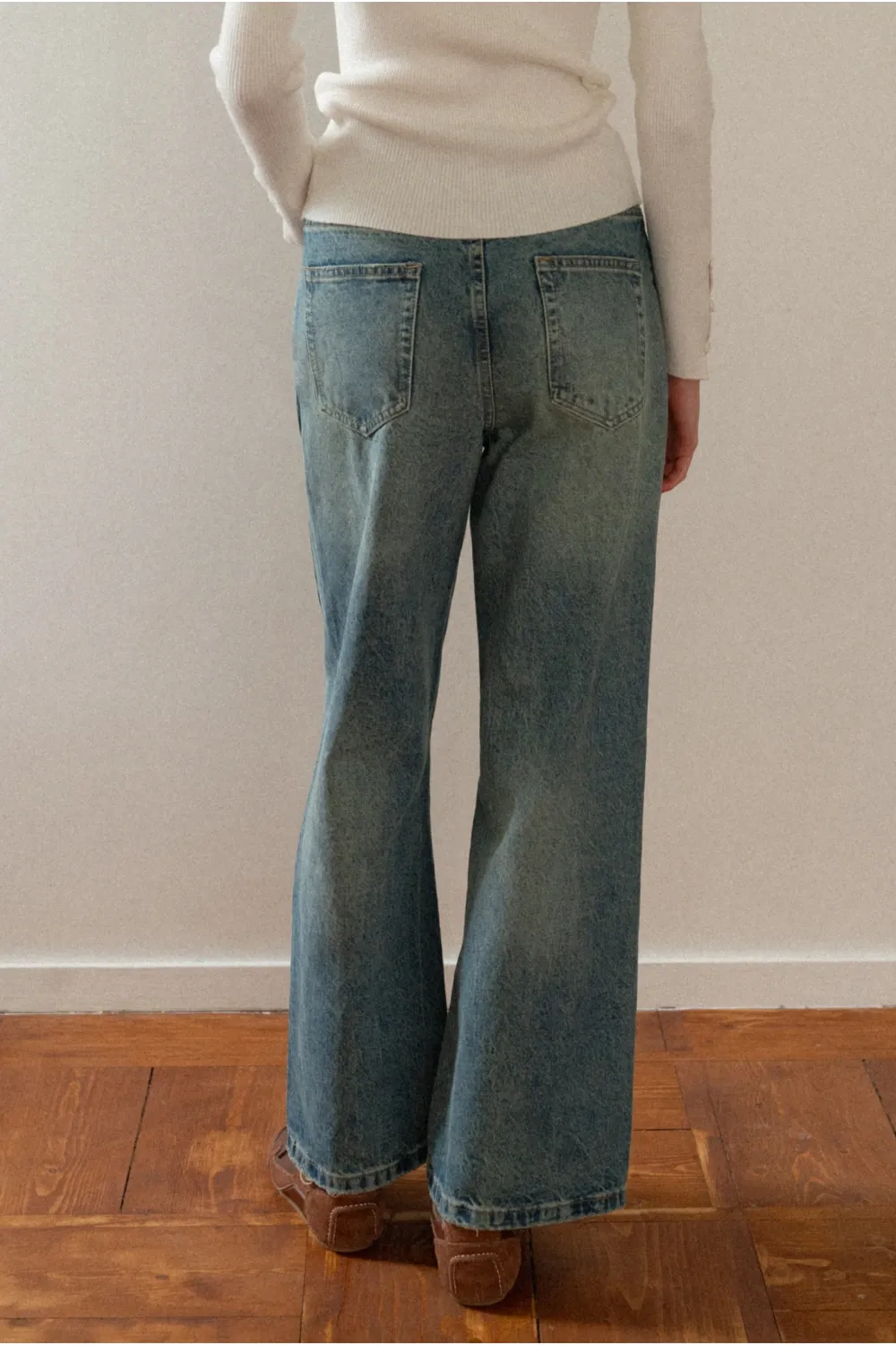 Wide-Leg Denim Jeans