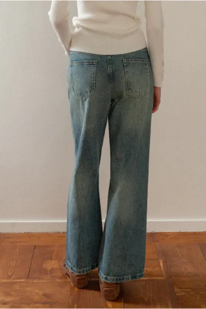 Wide-Leg Denim Jeans
