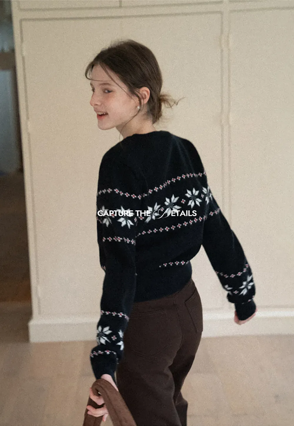 Fair Isle V-Neck Knit Sweater