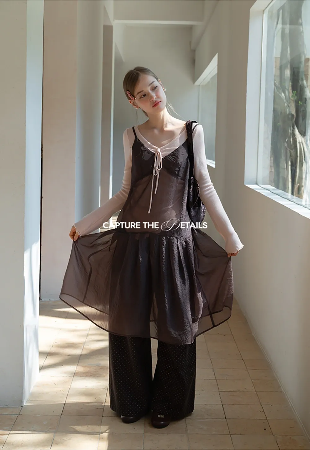 Ruched V Neck Long Sleeve Top