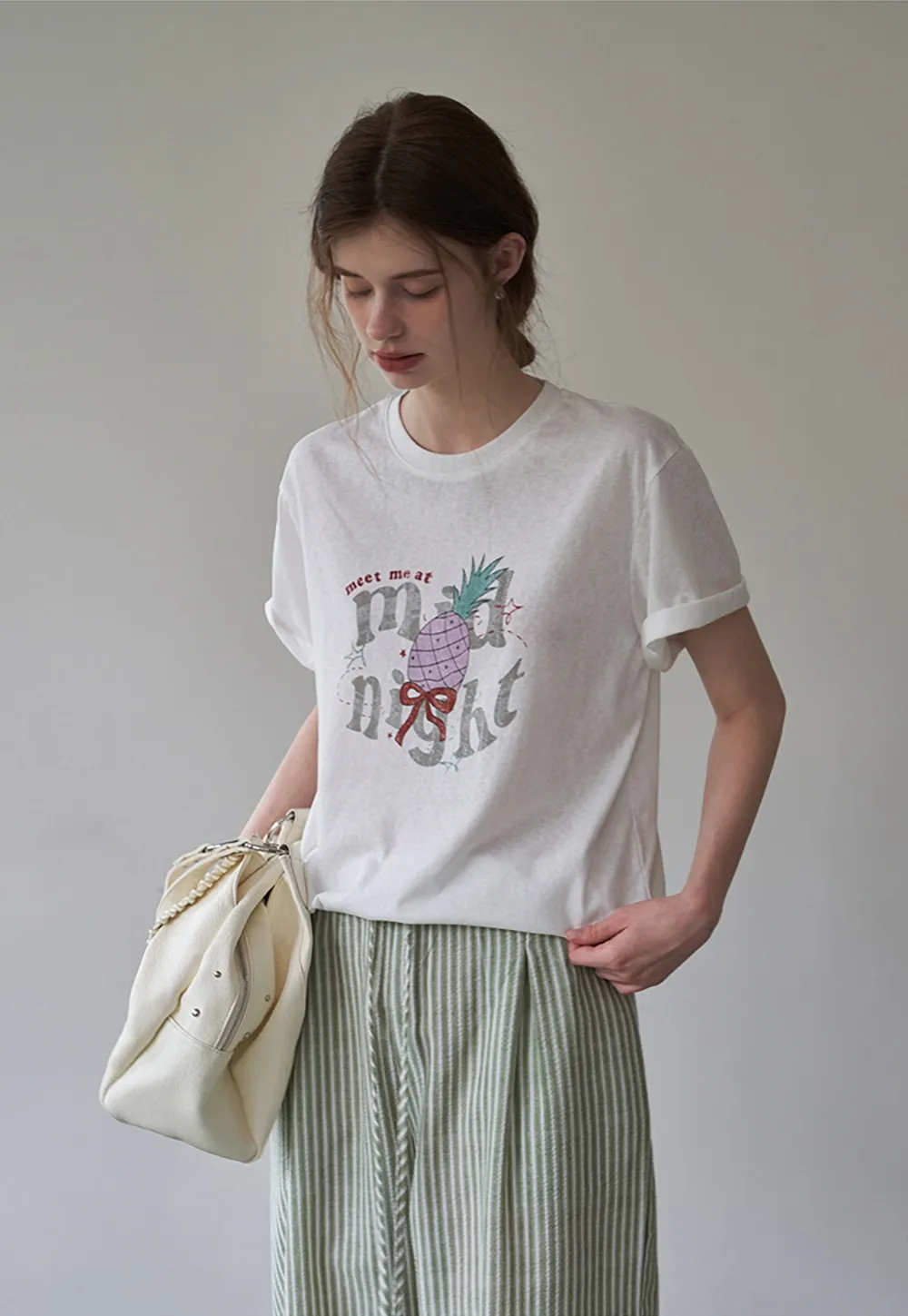Women's Pineapple Letter Graphic T-Shirt