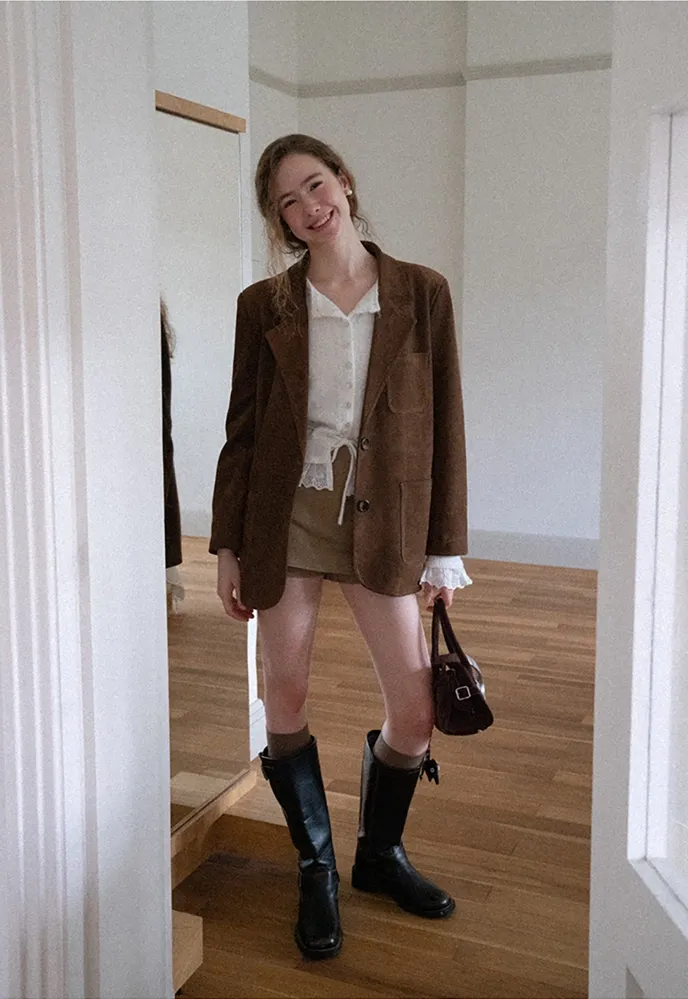 Lace-Trim Cardigan Sweater