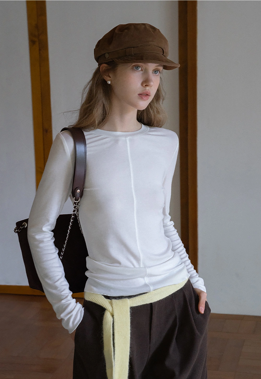 Womens Classic Long Sleeve Basic Tee