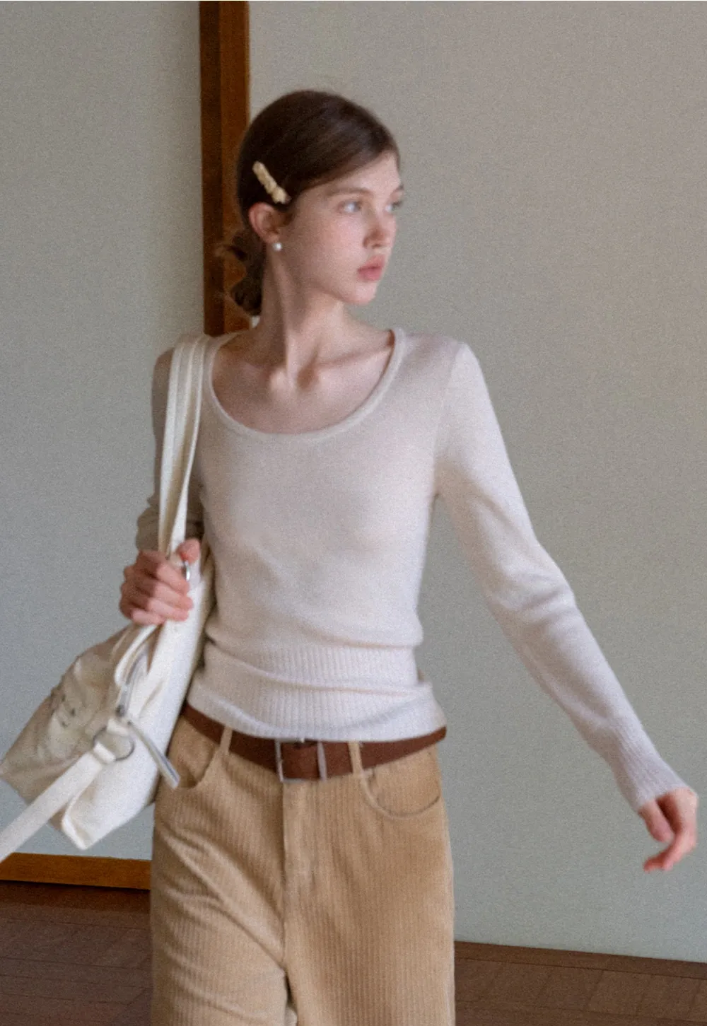 Basic Round Neck Slim Fit Sweater