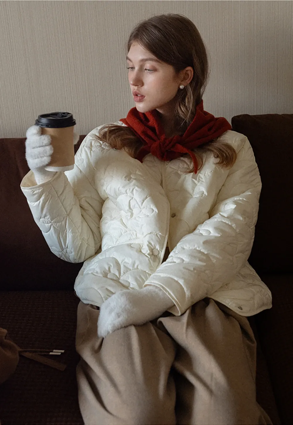 Triangle Versatile Knit Scarf and Shawl