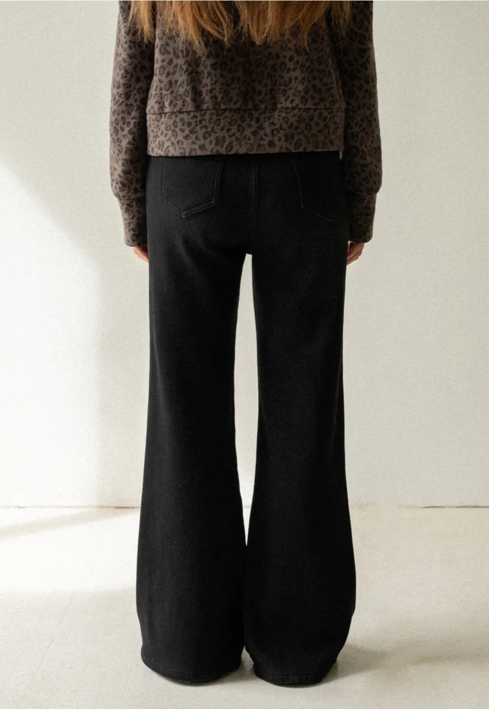 Womens High Rise Wide Leg Denim Pants