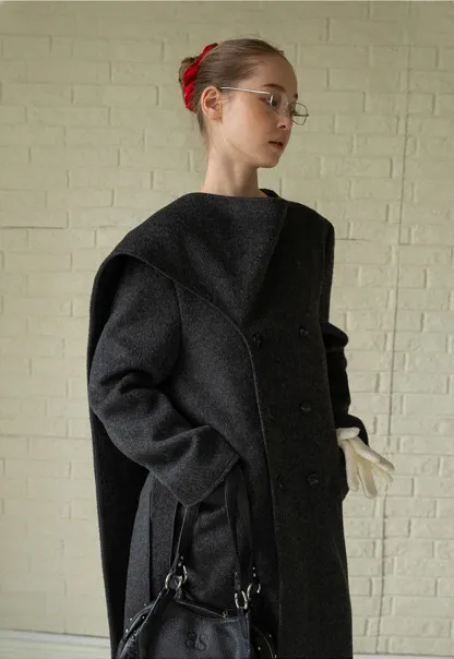 Classic Wool Long Coat for Women 