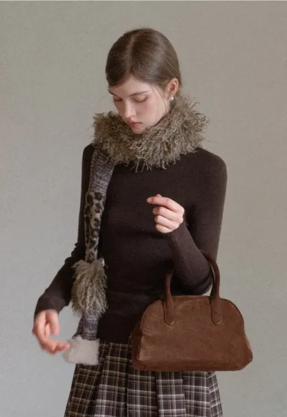 Mixed Texture Knit Scarf