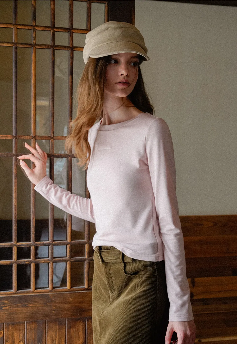 Structured Wool Blend Newsboy Cap