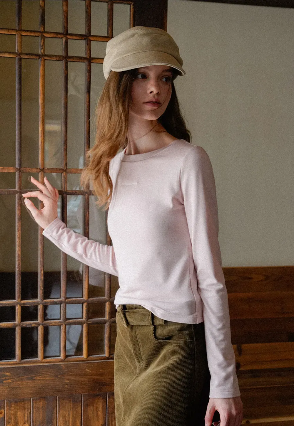 Structured Wool Blend Newsboy Cap