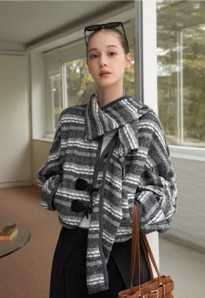 Retro Stripe Fleece Jacket