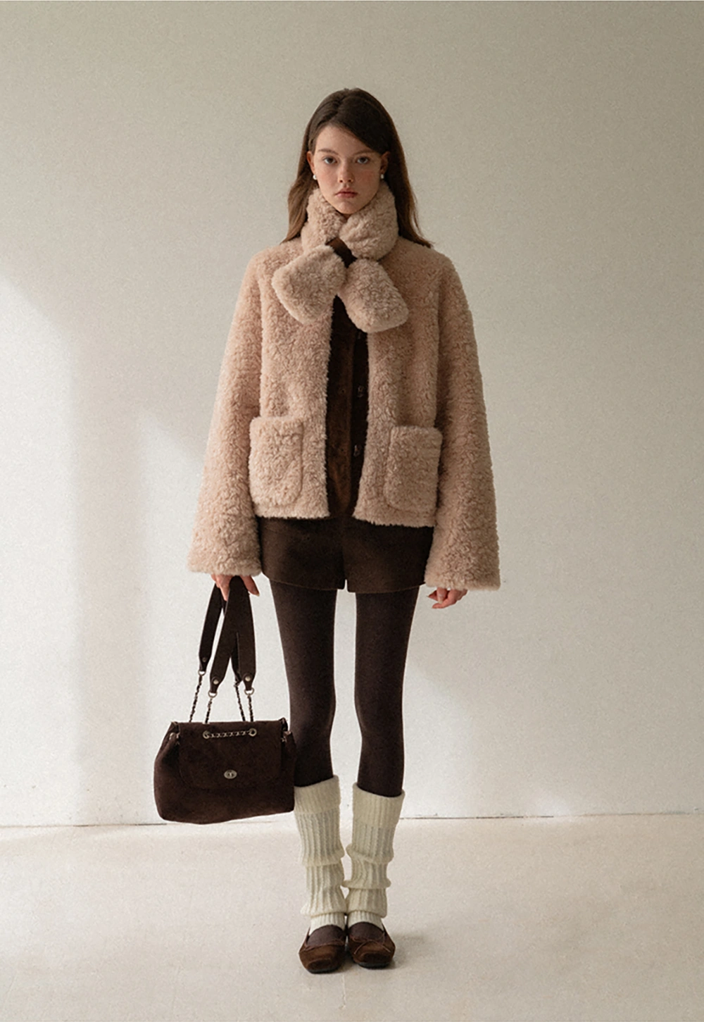 Comfortable Plush Coat with Stylish Collar and Buttons