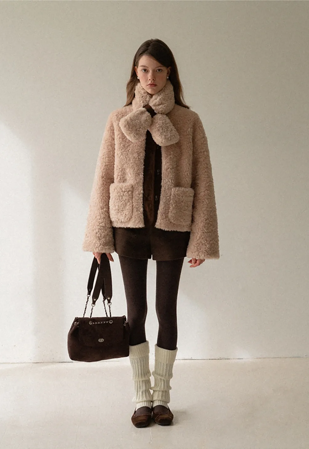 Comfortable Plush Coat with Stylish Collar and Buttons