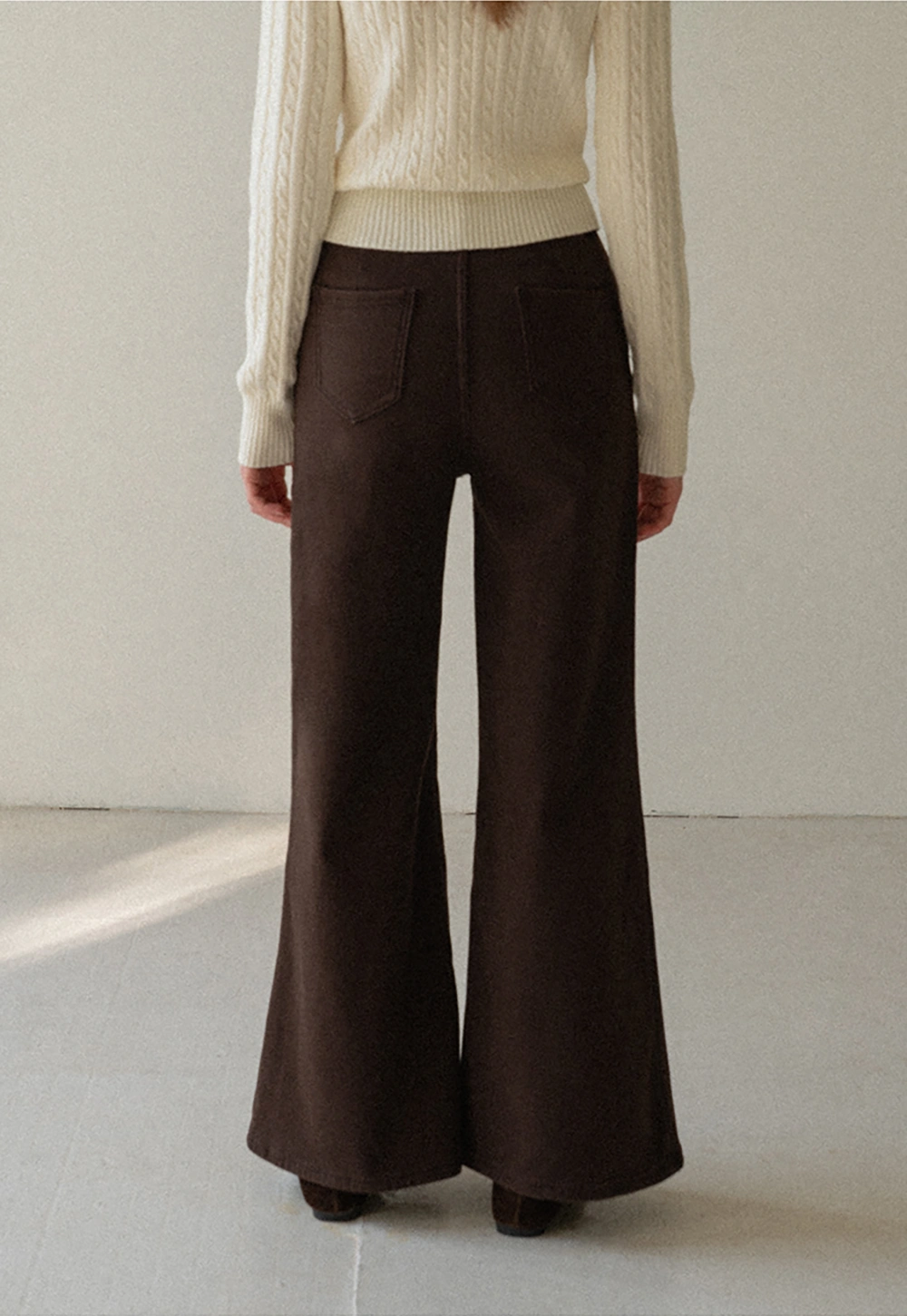 Soft Cotton Wide-Leg Pants with Button Detail