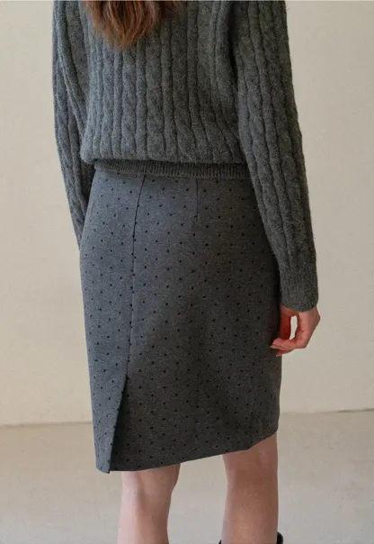 Polka Dot A-Line Mini Skirt