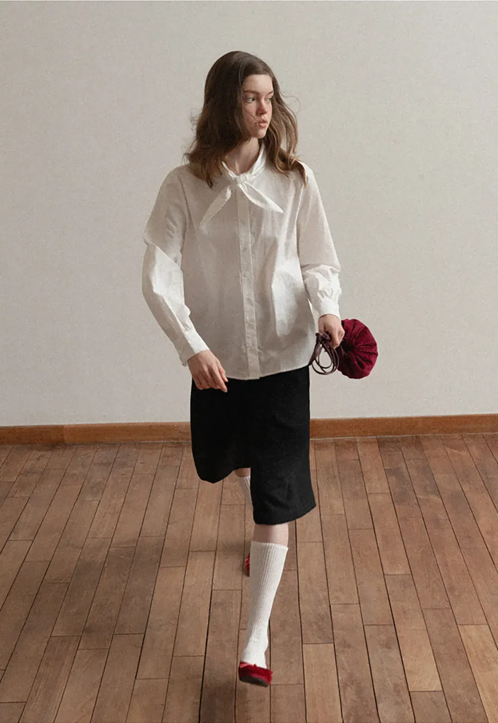 Oversized Peter Pan Collar Blouse