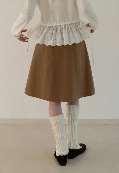 Elegant High-Waisted Pleated Skirt