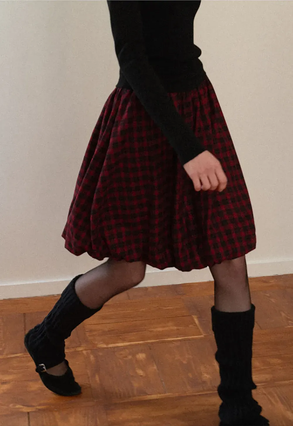 Bubble Hem Mini Skirt