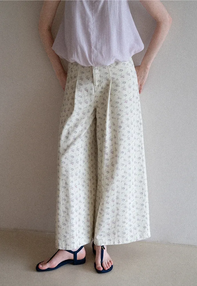 Women’s Ditsy Floral Wide-Leg Pants