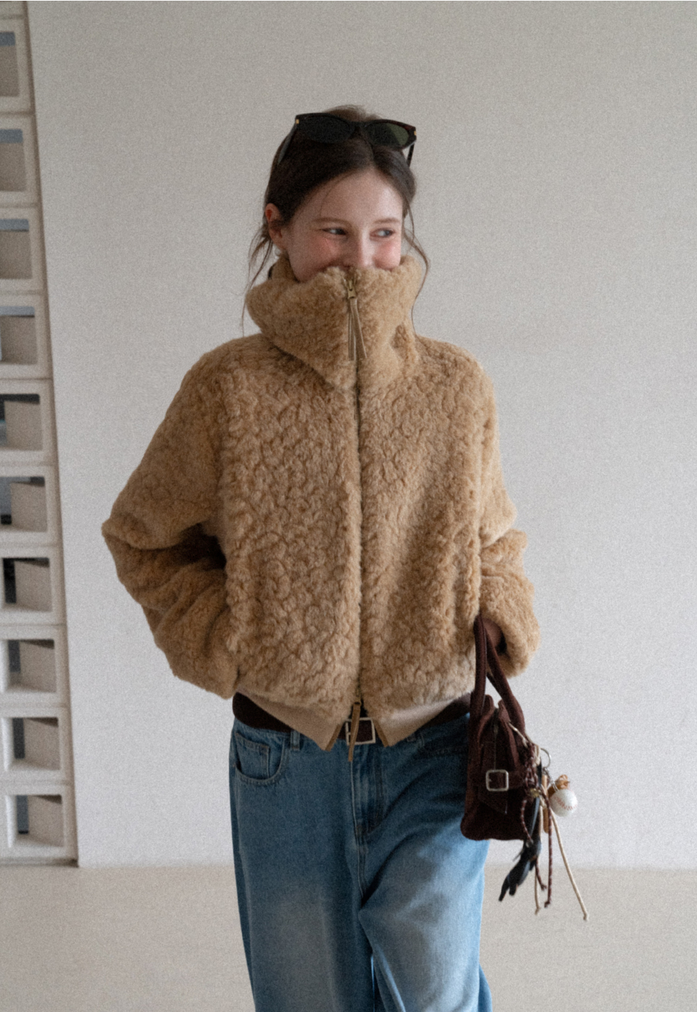 Fuzzy Textured Short Jacket 