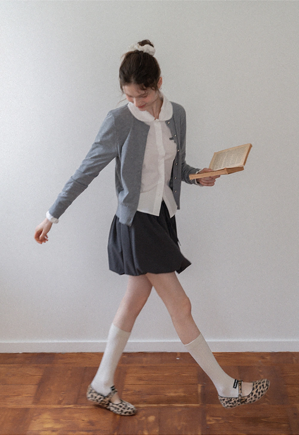 Women's Peter Pan Collar Long Sleeve Blouse