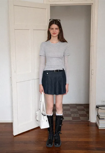 2-Piece Basic Tee Set (Long Sleeve & Short Sleeve)