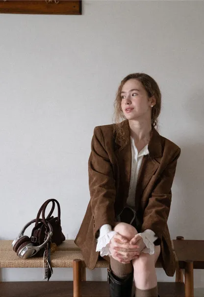 Lace-Trim Cardigan Sweater