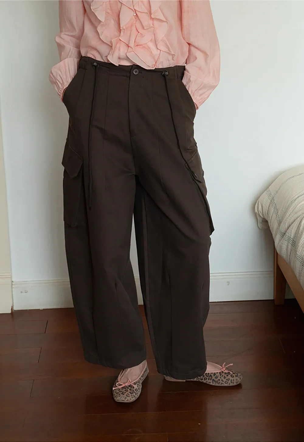 Womens High Waist Cargo Pants