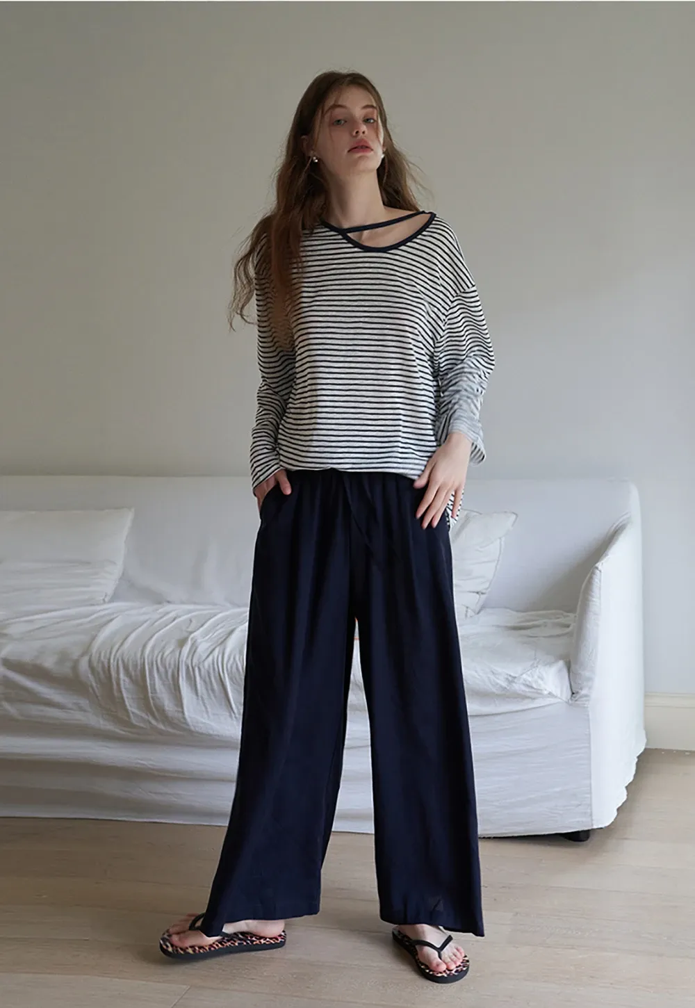 Wide Leg Drawstring Pants