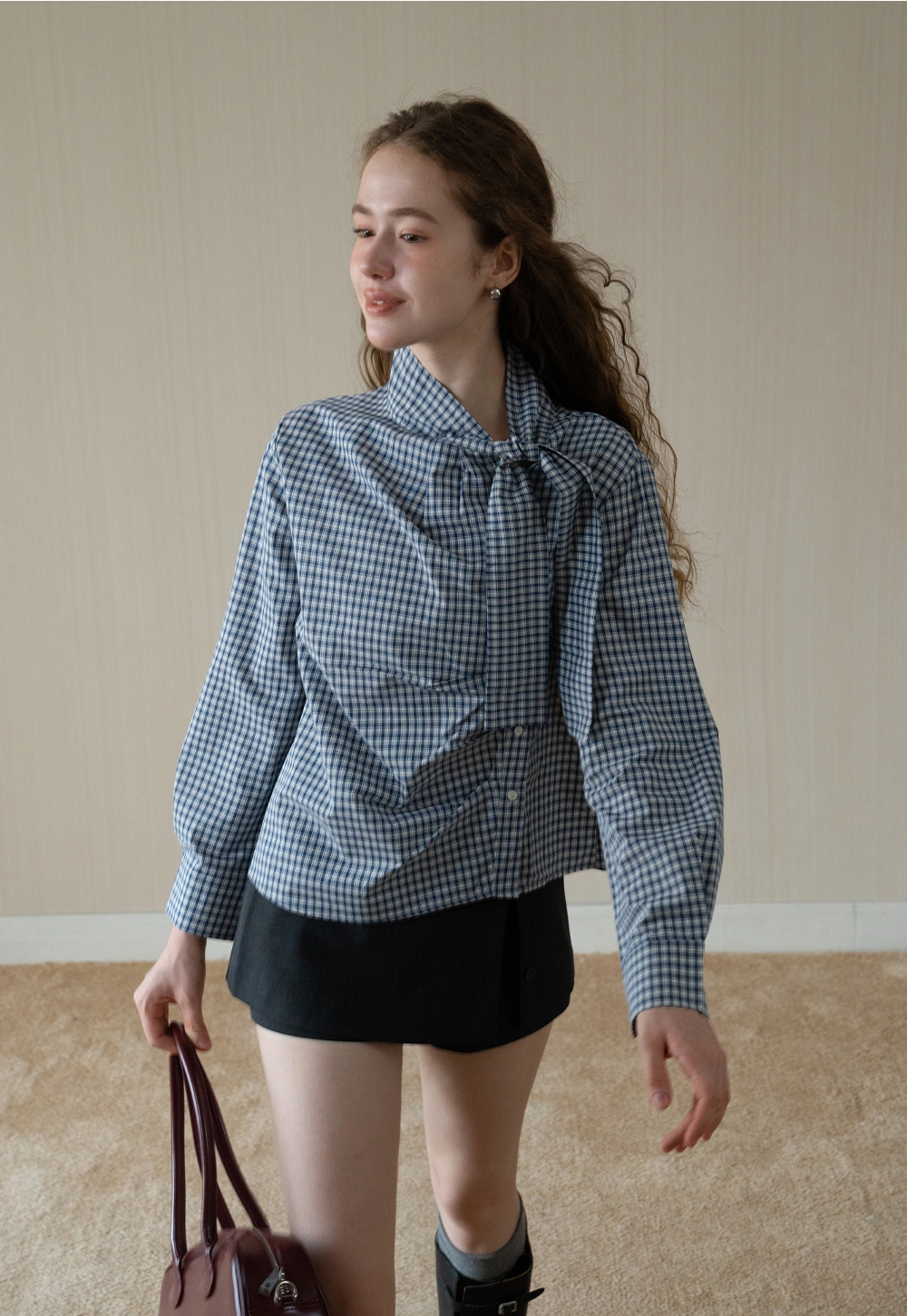 Layered Skort with Button Detail