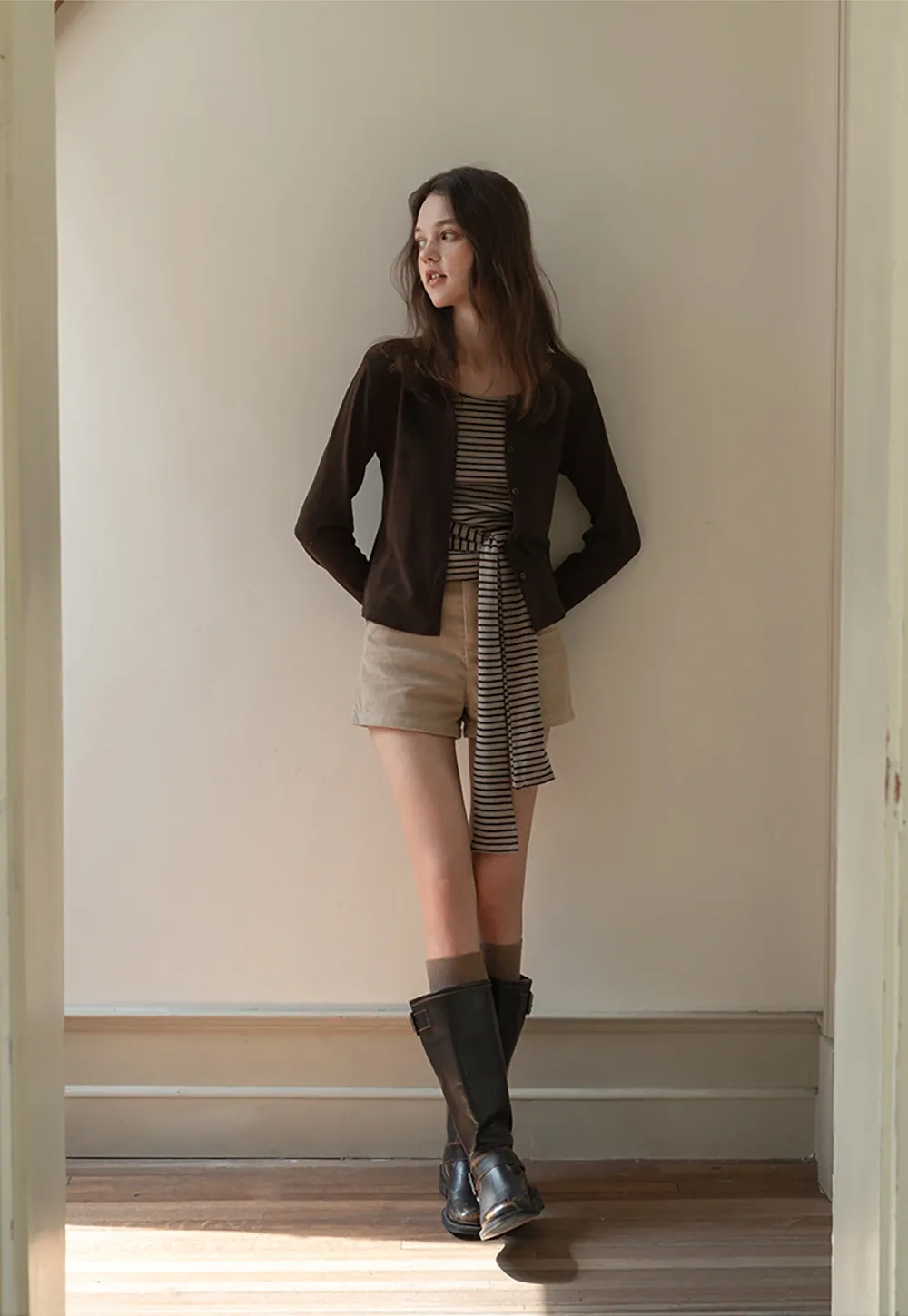 Vintage Belted Corduroy Shorts