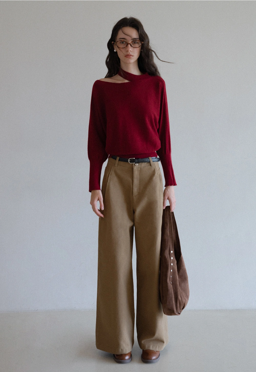 Off Shoulder Strap Detail Pullover