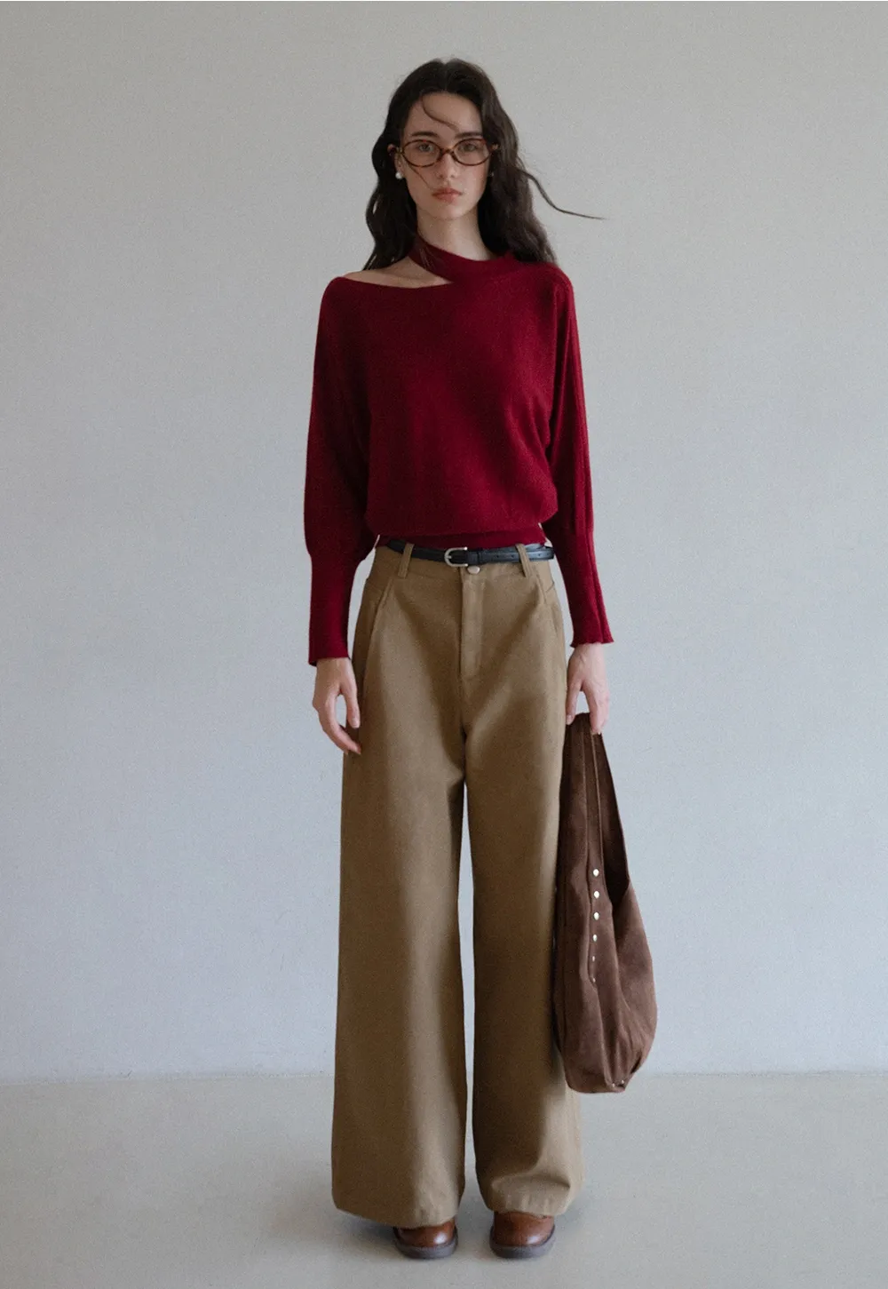 Off Shoulder Strap Detail Pullover