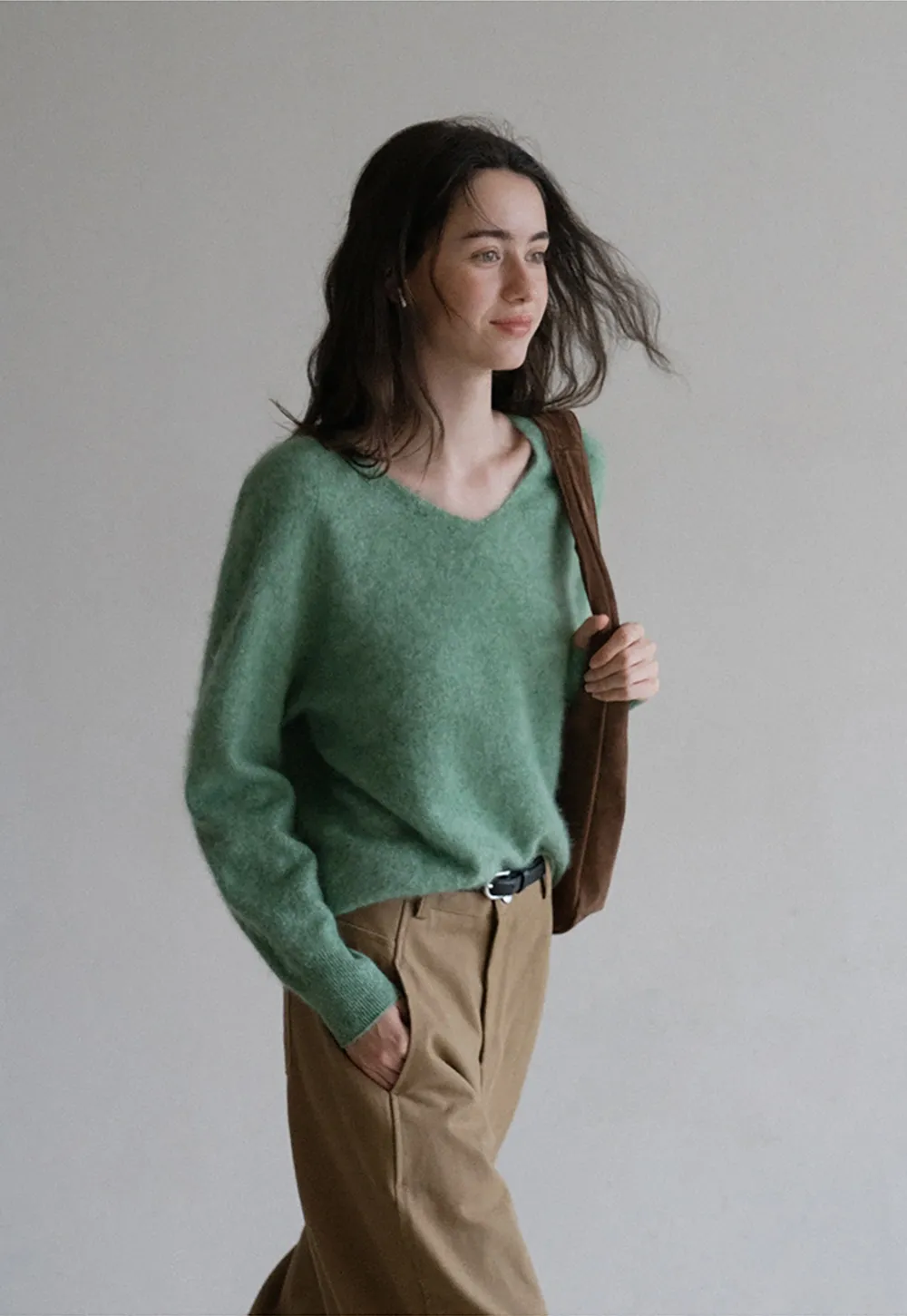 Cozy V-Neck Long Sleeve Sweater