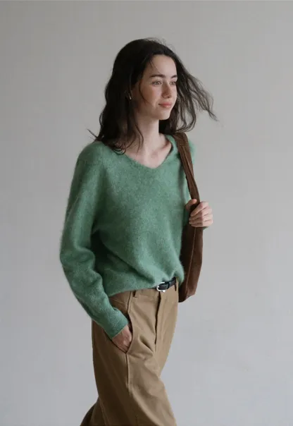 Cozy V-Neck Long Sleeve Sweater