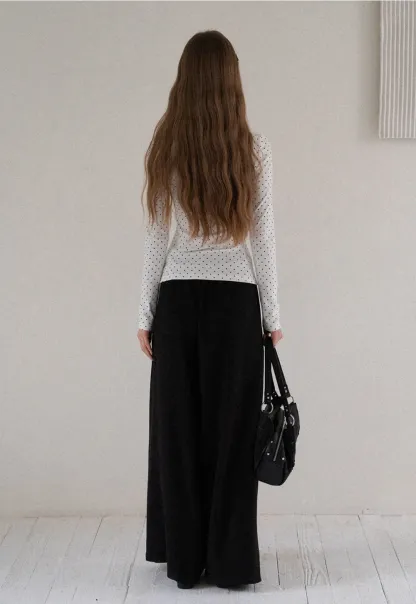 Women Polka Dot Long Sleeve T Shirt