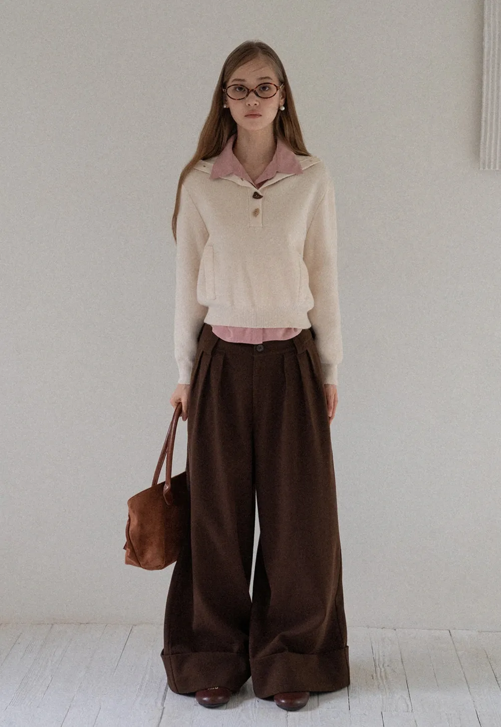 Women Satin Button Up Blouse