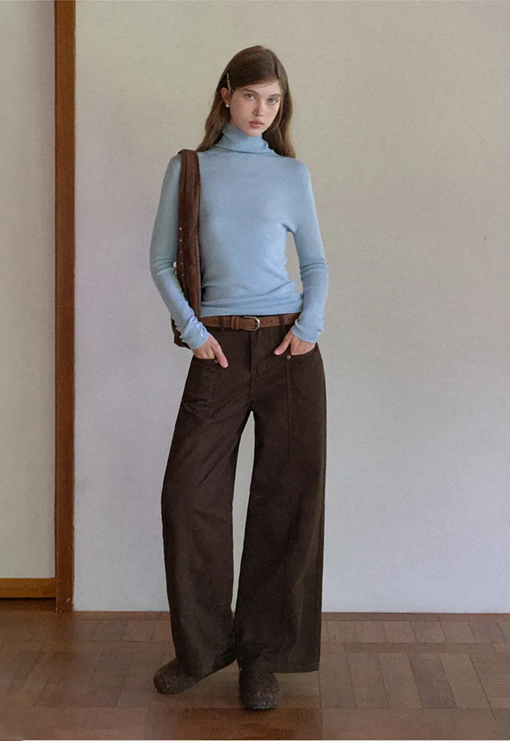 High-Waist Wide-Leg Utility Pants