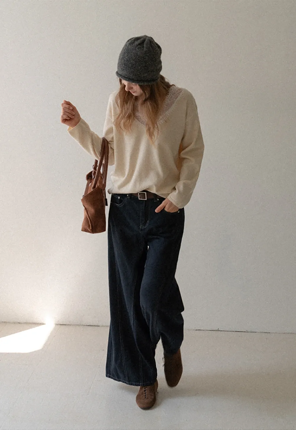 Women High Waist Wide Leg Denim Jeans Pants