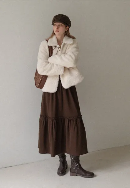 Womens Bow Tie Fleece Teddy Jacket