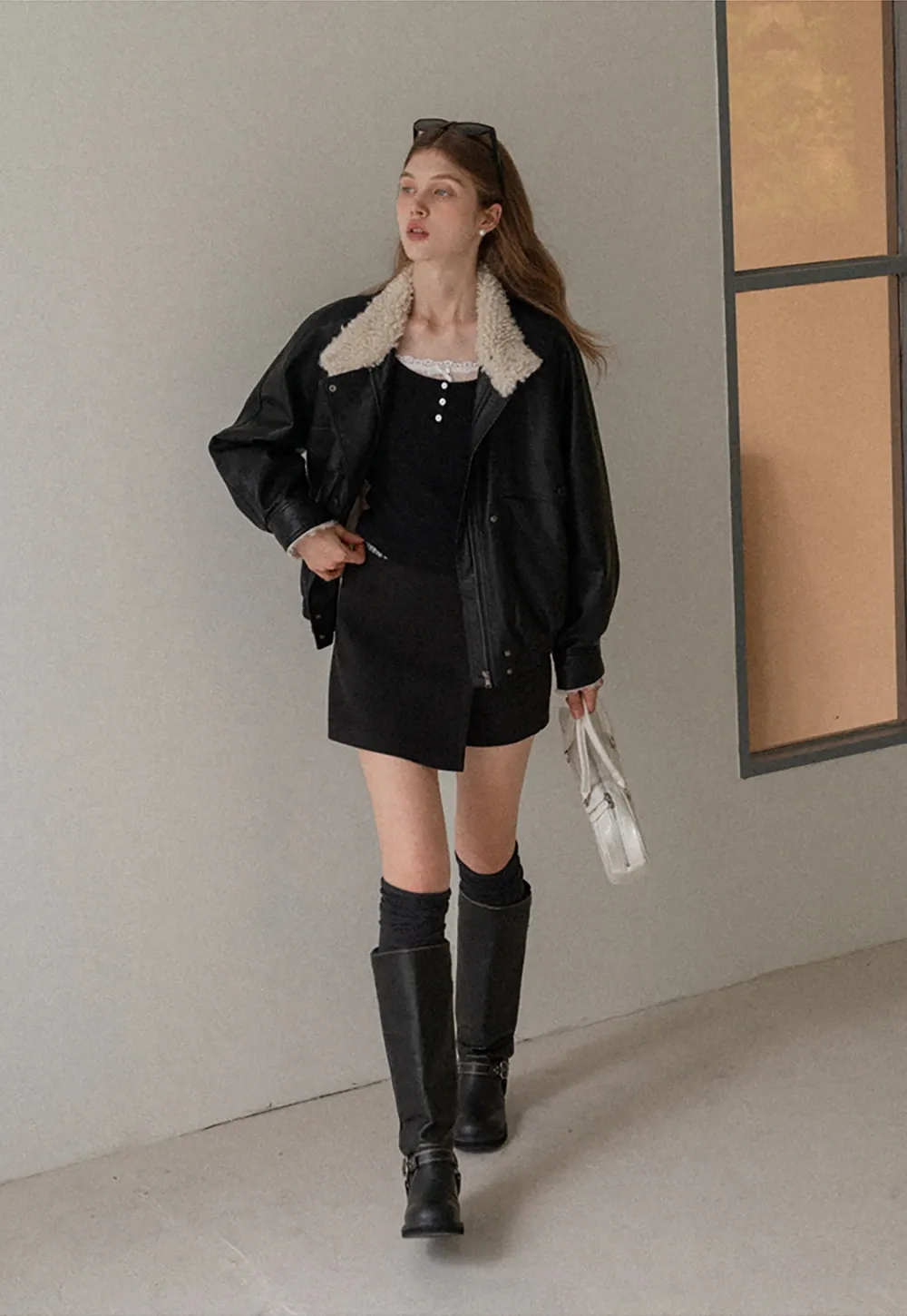 Womens Wool Wrap Mini Skirt