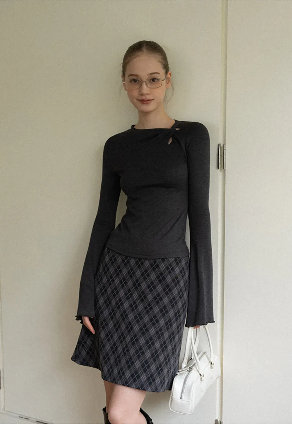 Plaid A-Line Mini Skirt