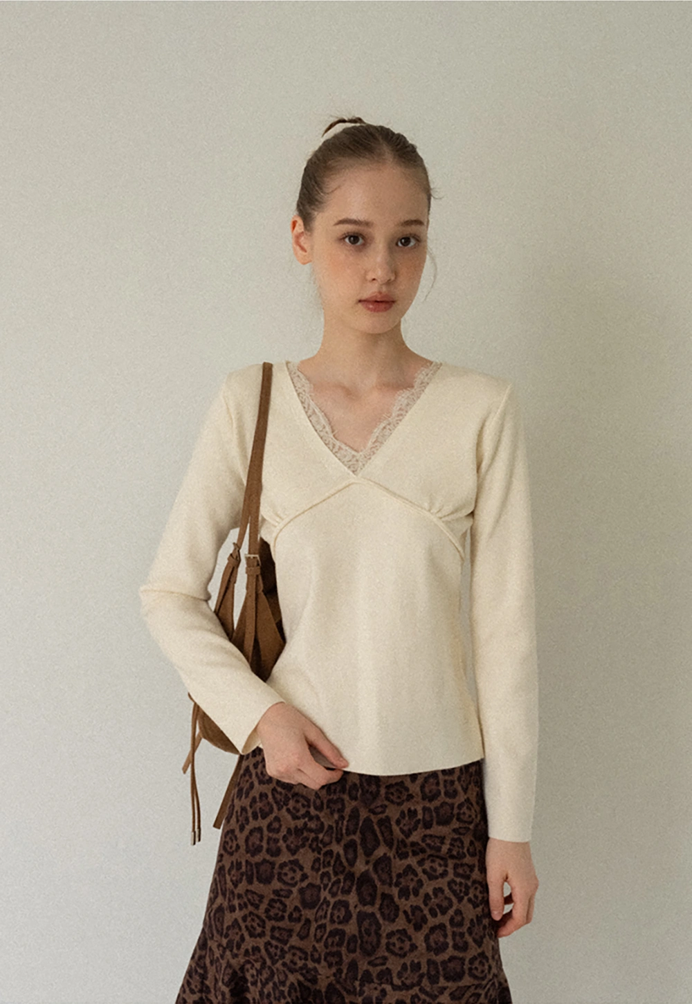 Leopard Print Flared Skirt