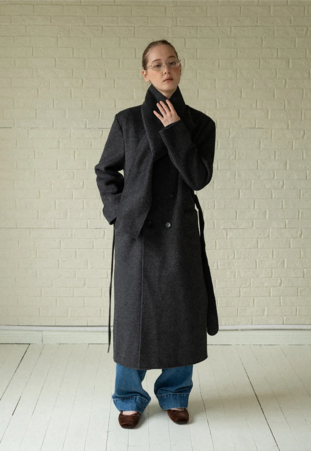 Classic Wool Long Coat for Women 